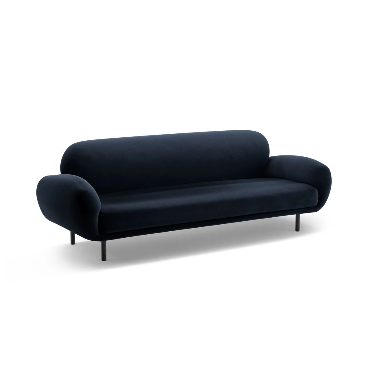 Poppy 3-Sitzer Sofa aus Samt (Casino Deep Blue) in Königsblau, 208x72 cm – Bild 4