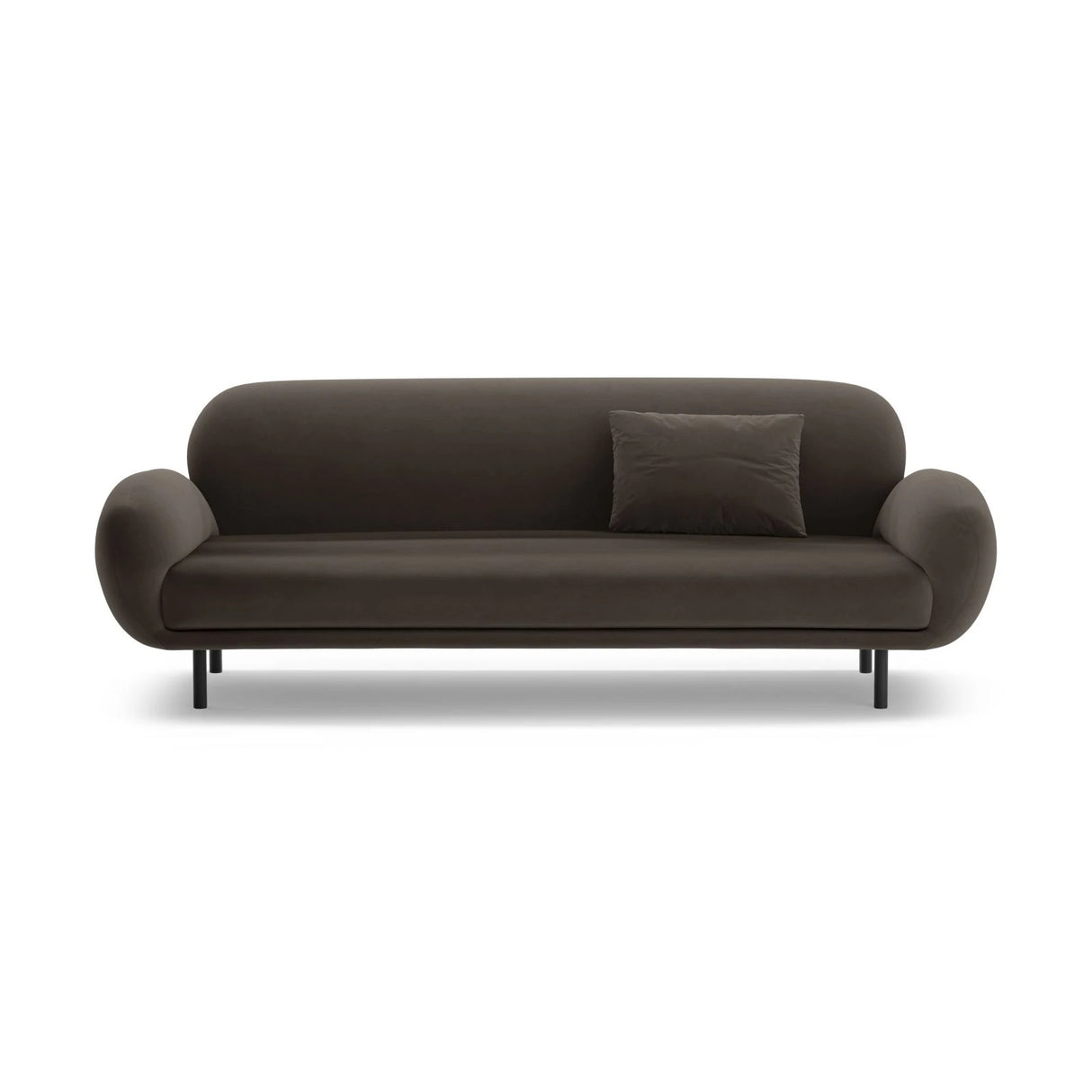 Poppy 3-Sitzer Sofa aus Samt (Casino Ebony) in Ebenholz, 208x72 cm – Bild 1