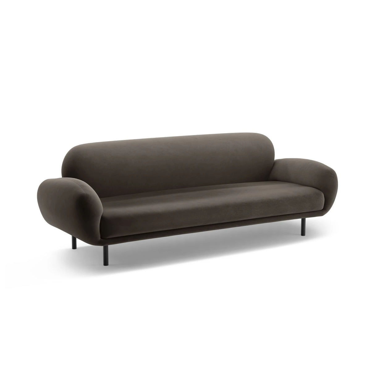 Poppy 3-Sitzer Sofa aus Samt (Casino Ebony) in Ebenholz, 208x72 cm – Bild 4