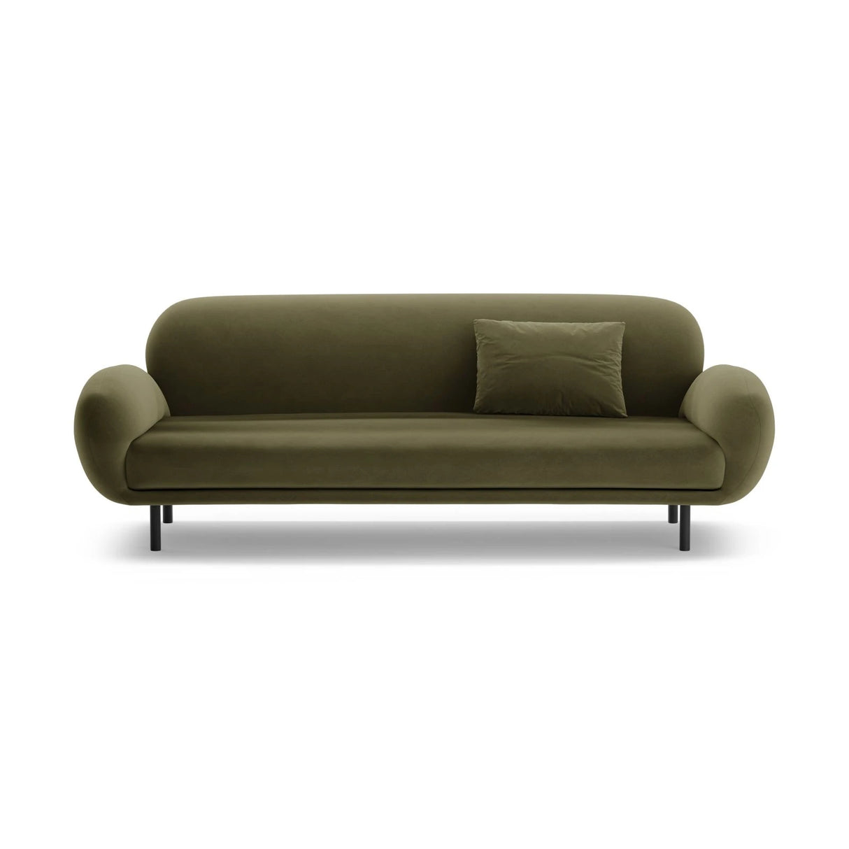 Poppy 3-Sitzer Sofa aus Samt (Casino Forest) in Hellgrün, 208x72 cm – Bild 1