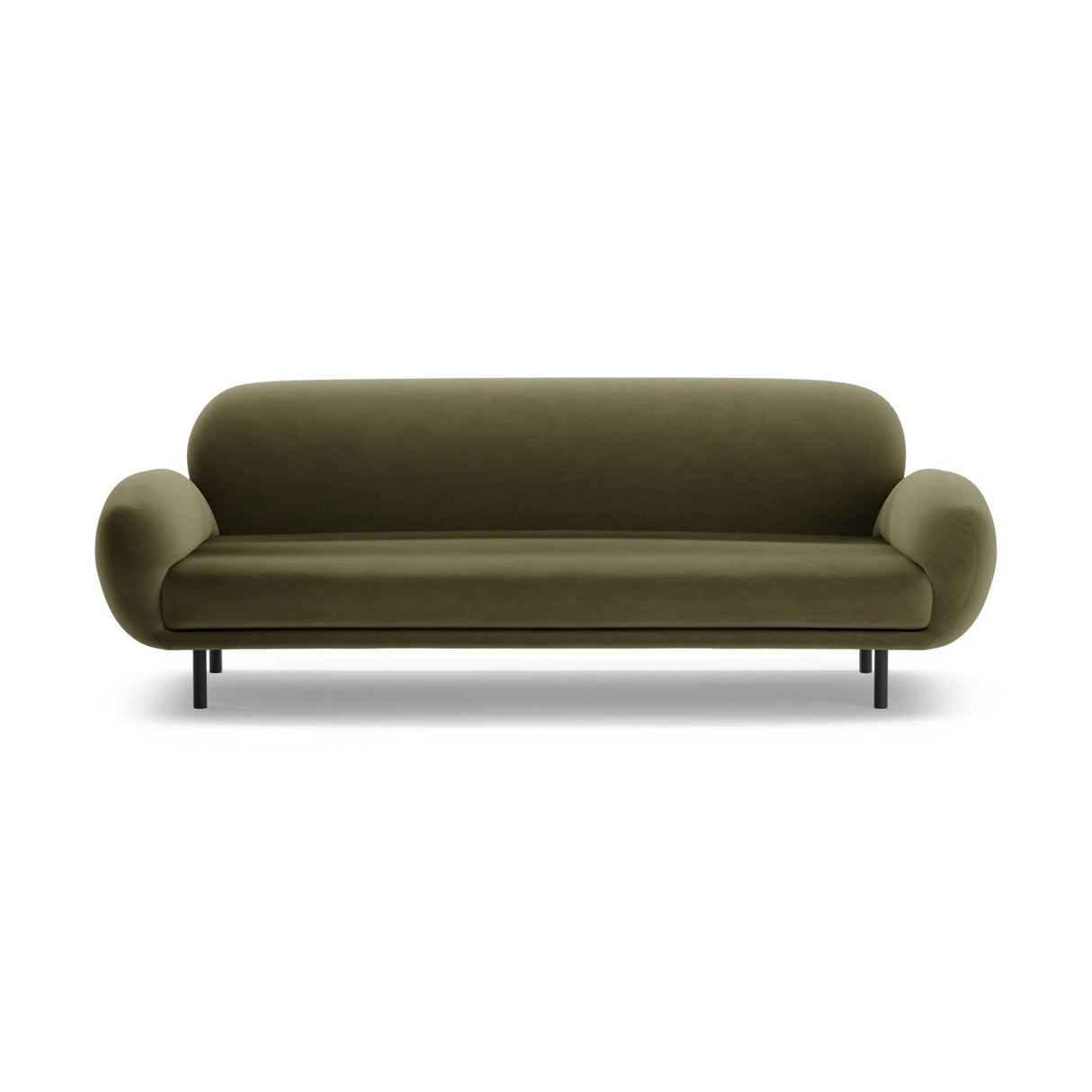 Poppy 3-Sitzer Sofa aus Samt (Casino Forest) in Hellgrün, 208x72 cm – Bild 3