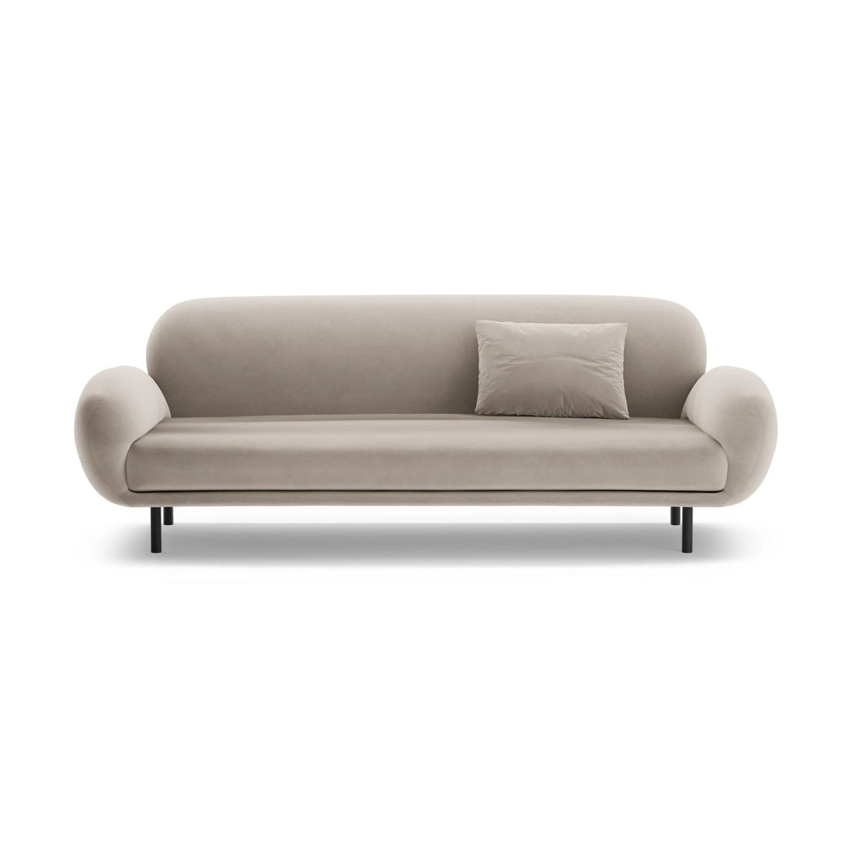 Poppy 3-Sitzer Sofa aus Samt (Casino Pearl) in Leichtes Beige, 208x72 cm – Bild 1