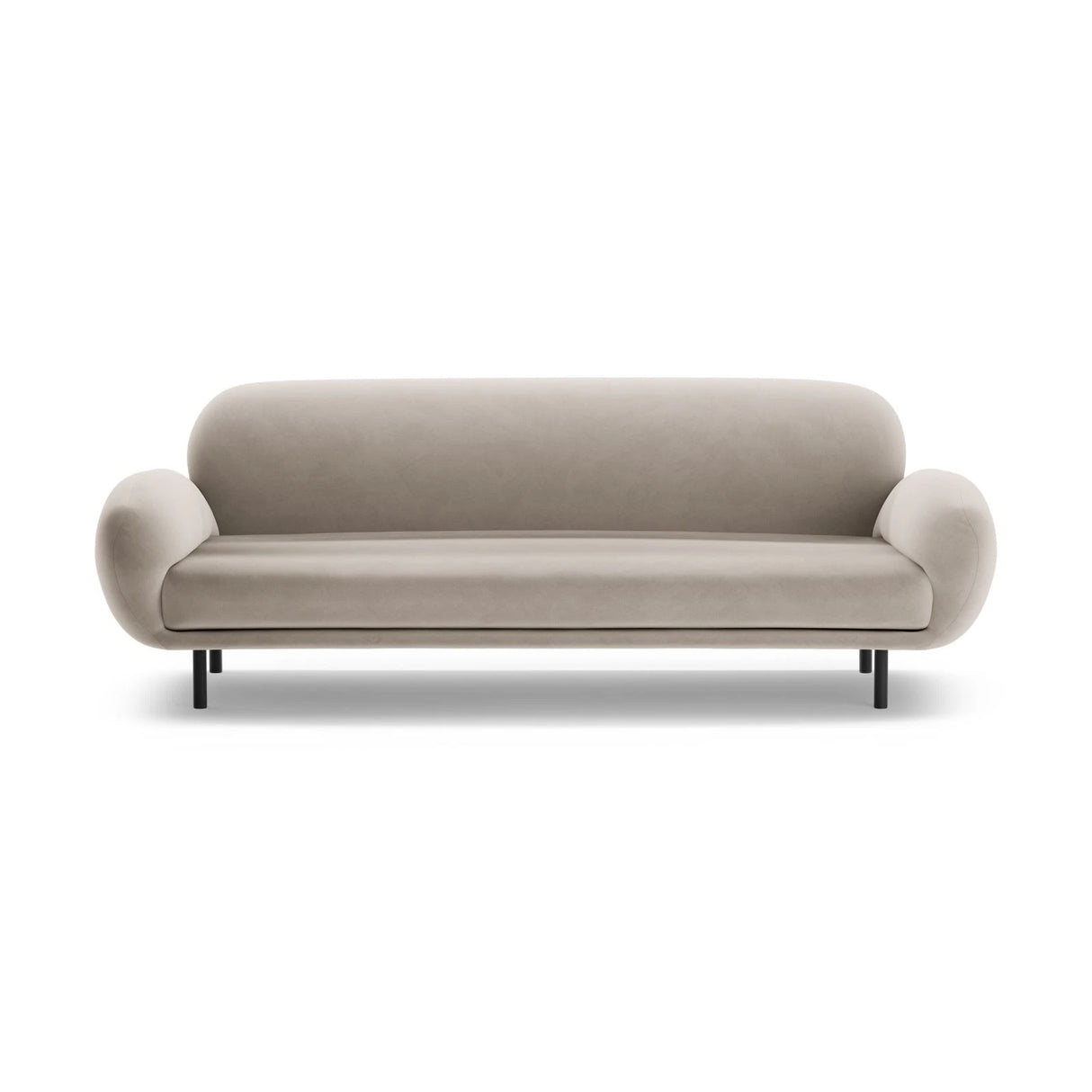 Poppy 3-Sitzer Sofa aus Samt (Casino Pearl) in Leichtes Beige, 208x72 cm – Bild 3