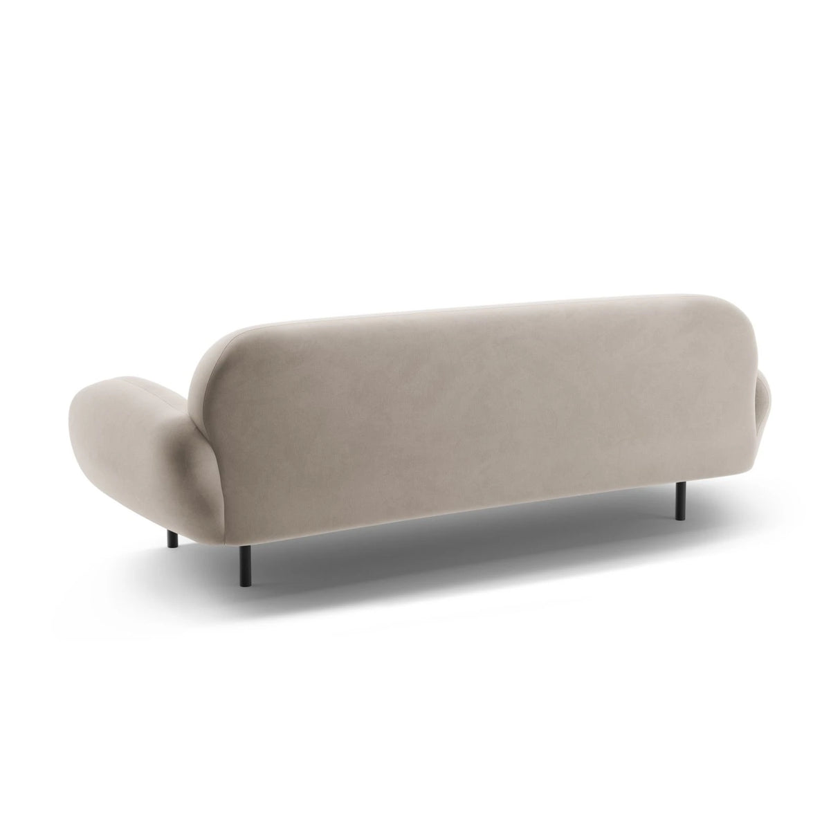 Poppy 3-Sitzer Sofa aus Samt (Casino Pearl) in Leichtes Beige, 208x72 cm – Bild 5