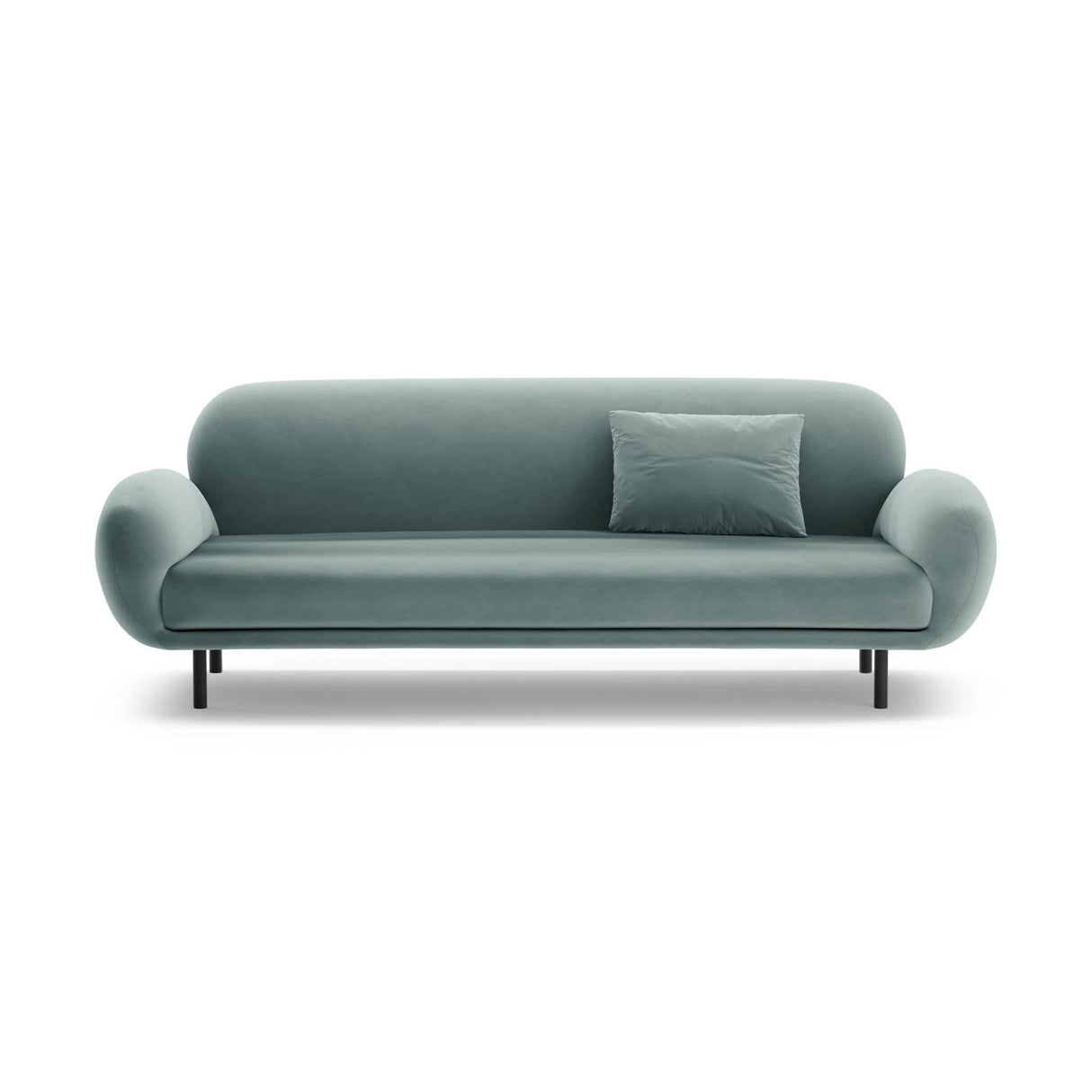 Poppy 3-Sitzer Sofa aus Samt (Casino Safira) in Hellblau, 208x72 cm – Bild 1