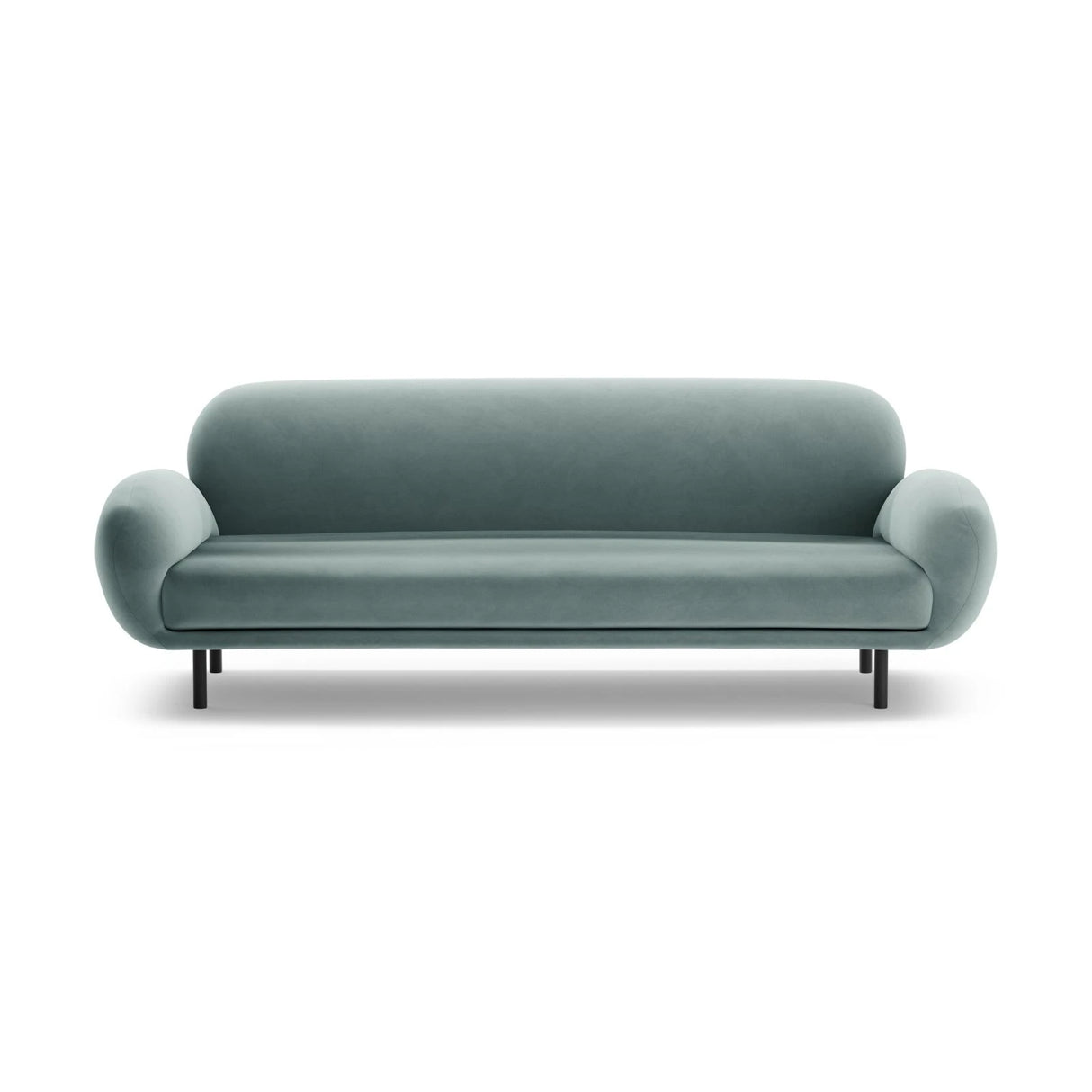 Poppy 3-Sitzer Sofa aus Samt (Casino Safira) in Hellblau, 208x72 cm – Bild 3