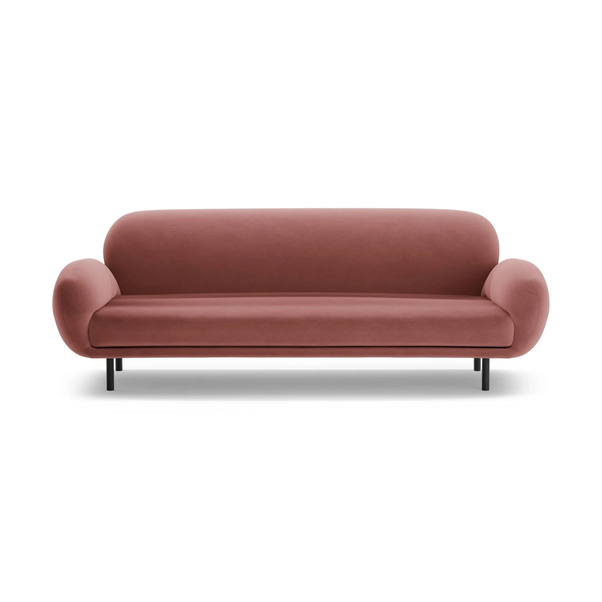 Poppy 3-Sitzer Sofa aus Samt (Casino Salmon) in Flamingo, 208x72 cm – Bild 3