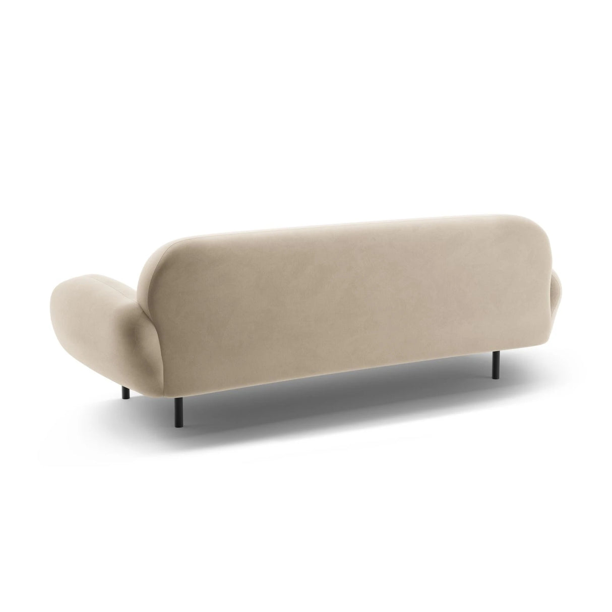 Poppy 3-Sitzer Sofa aus Samt (Casino Sand) in Ecru, 208x72 cm – Bild 5