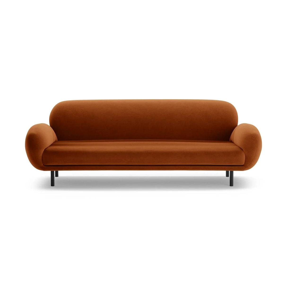 Poppy 3-Sitzer Sofa aus Samt (Casino Terracota) in Terrakotta, 208x72 cm – Bild 3