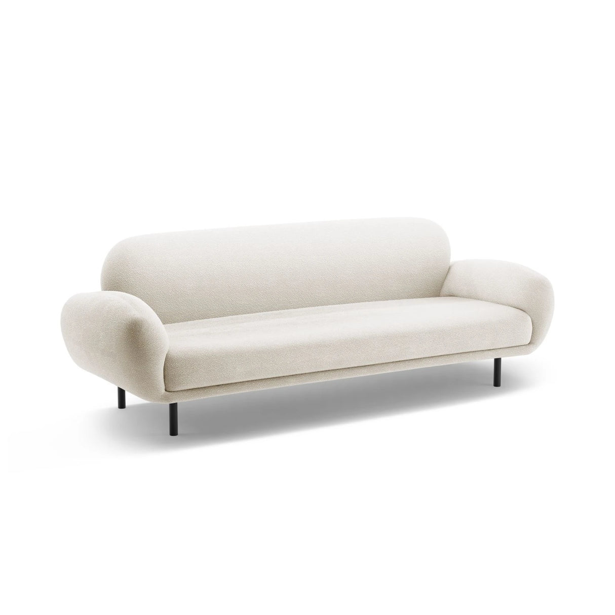 Poppy 3-Sitzer Sofa aus Samt, Chenille oder Boucle, 208x72 cm – Bild 4