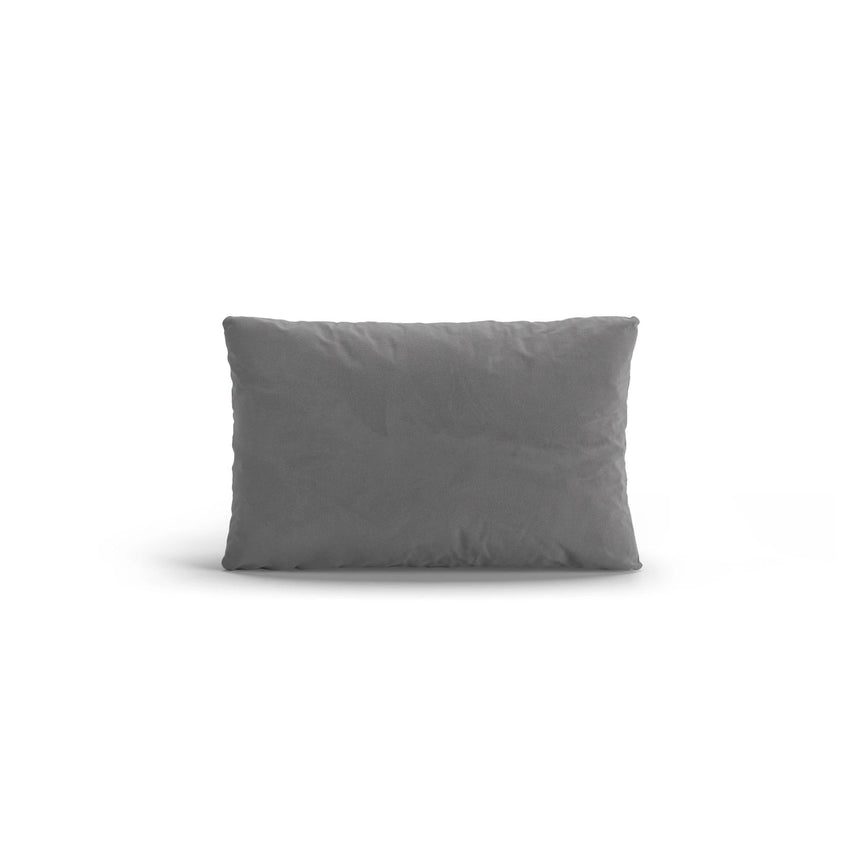Poppy Kissen aus Samt (Casino Ash) in Hellgrau, 50x30 cm – Bild 1