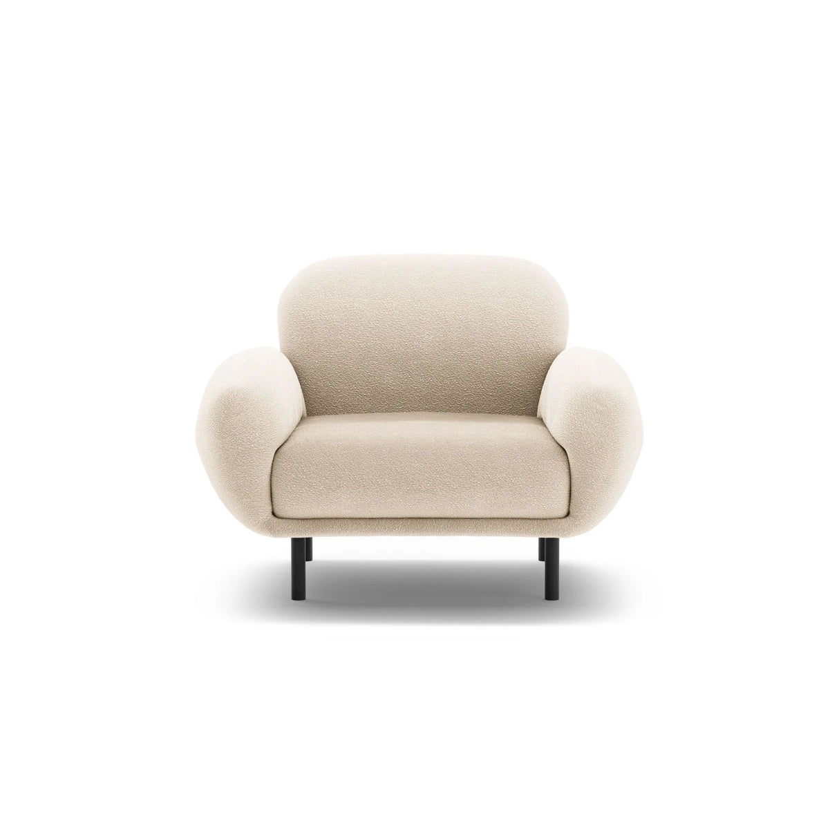 Poppy Sessel aus Boucle (Baloo 2074) in Beige, 90x72 cm – Bild 1