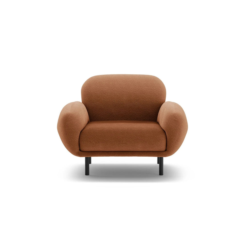 Poppy Sessel aus Boucle (Baloo 2078) in Terrakotta, 90x72 cm – Bild 1