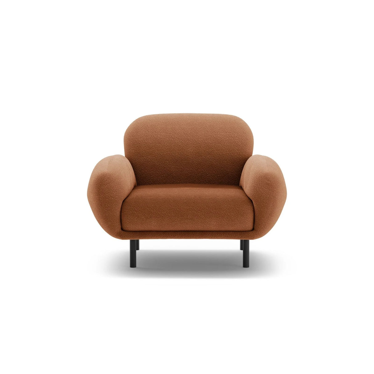 Poppy Sessel aus Boucle (Baloo 2078) in Terrakotta, 90x72 cm – Bild 1