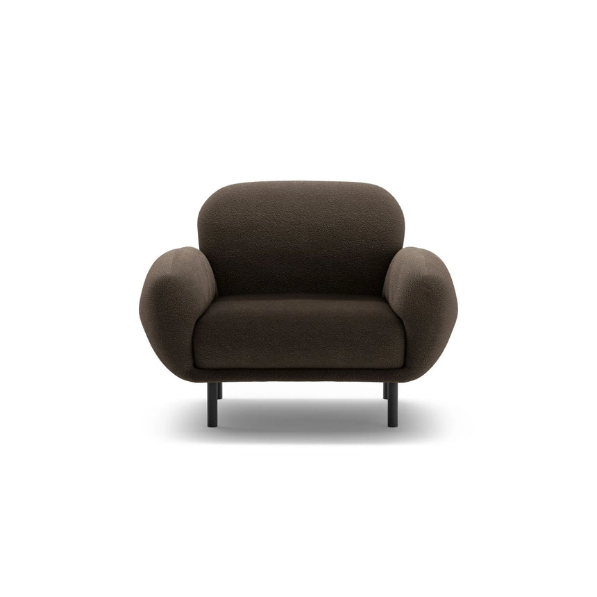 Poppy Sessel aus Boucle (Baloo 2081) in Braun, 90x72 cm – Bild 1