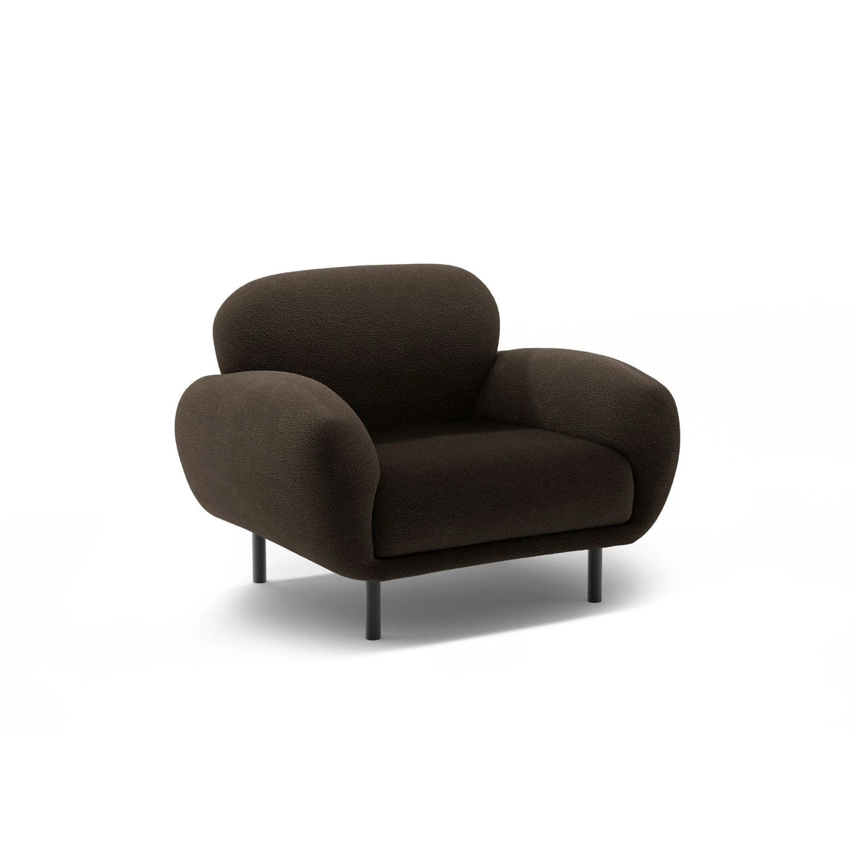 Poppy Sessel aus Boucle (Baloo 2081) in Braun, 90x72 cm – Bild 3