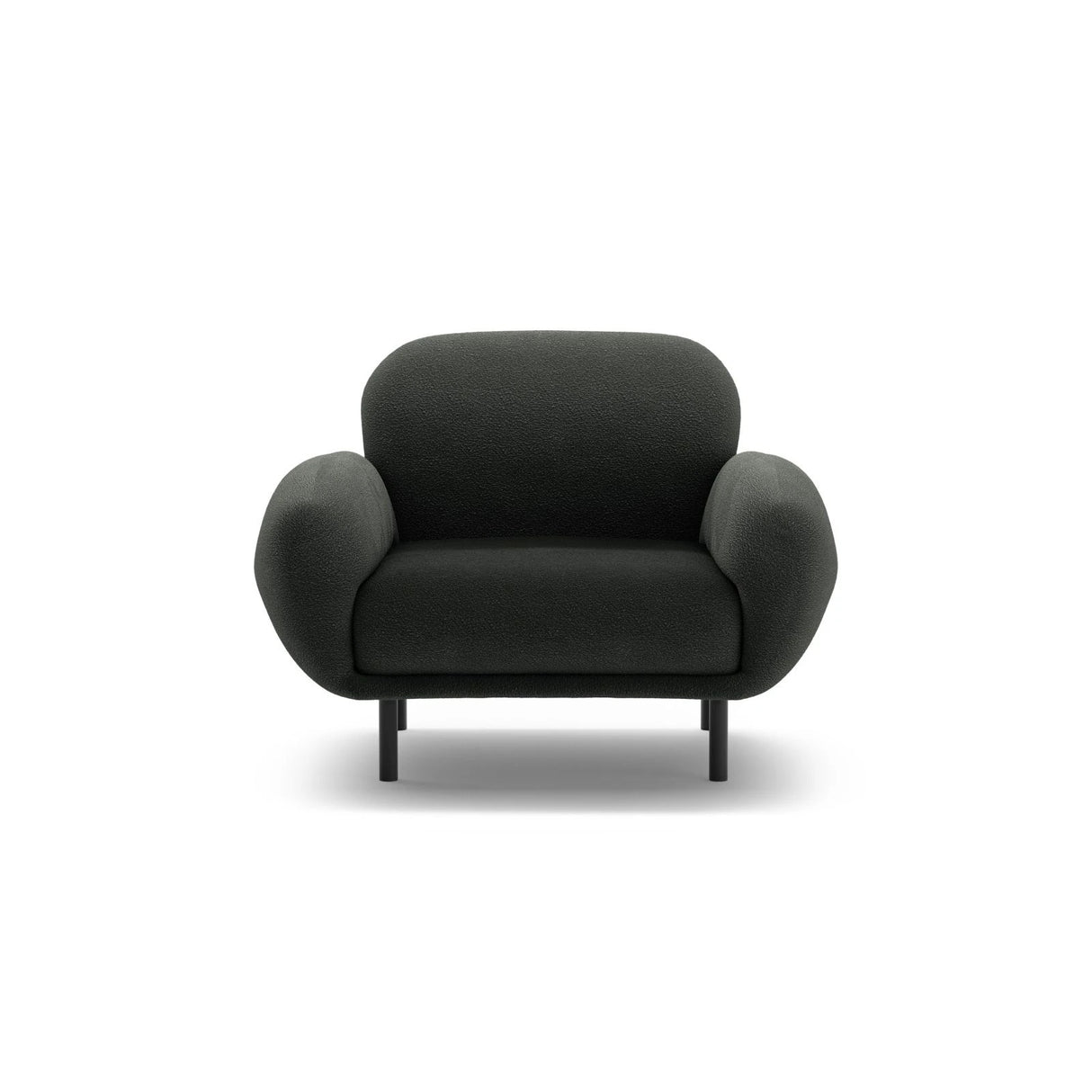 Poppy Sessel aus Boucle (Baloo 2082) in Schwarz, 90x72 cm – Bild 1