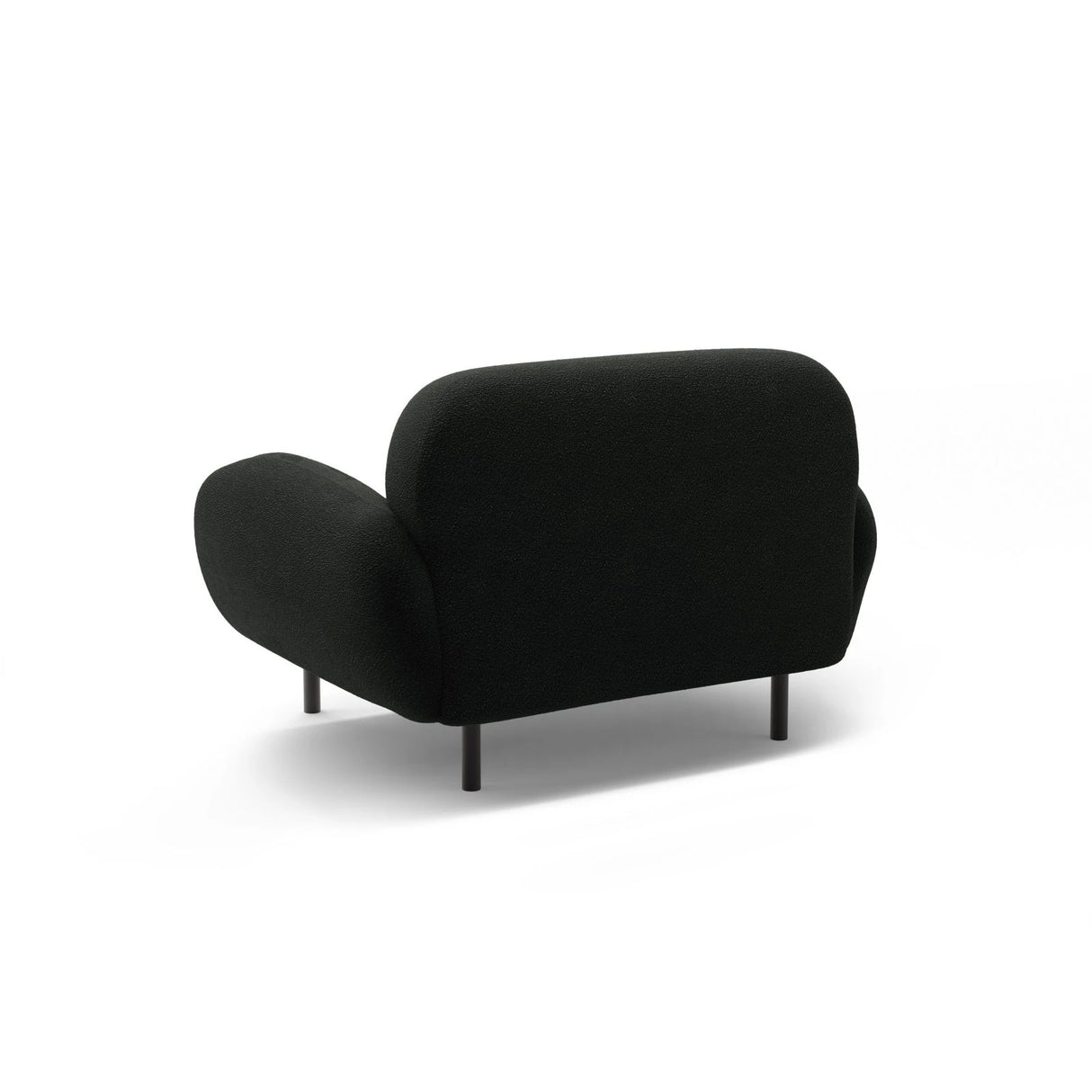 Poppy Sessel aus Boucle (Baloo 2082) in Schwarz, 90x72 cm – Bild 4