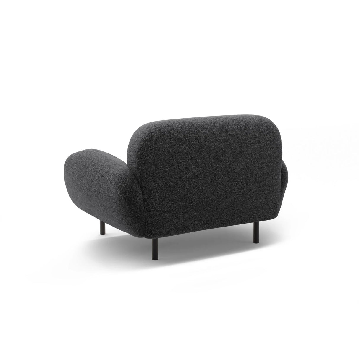 Poppy Sessel aus Boucle (Baloo 2083) in Dunkelgrau, 90x72 cm – Bild 4
