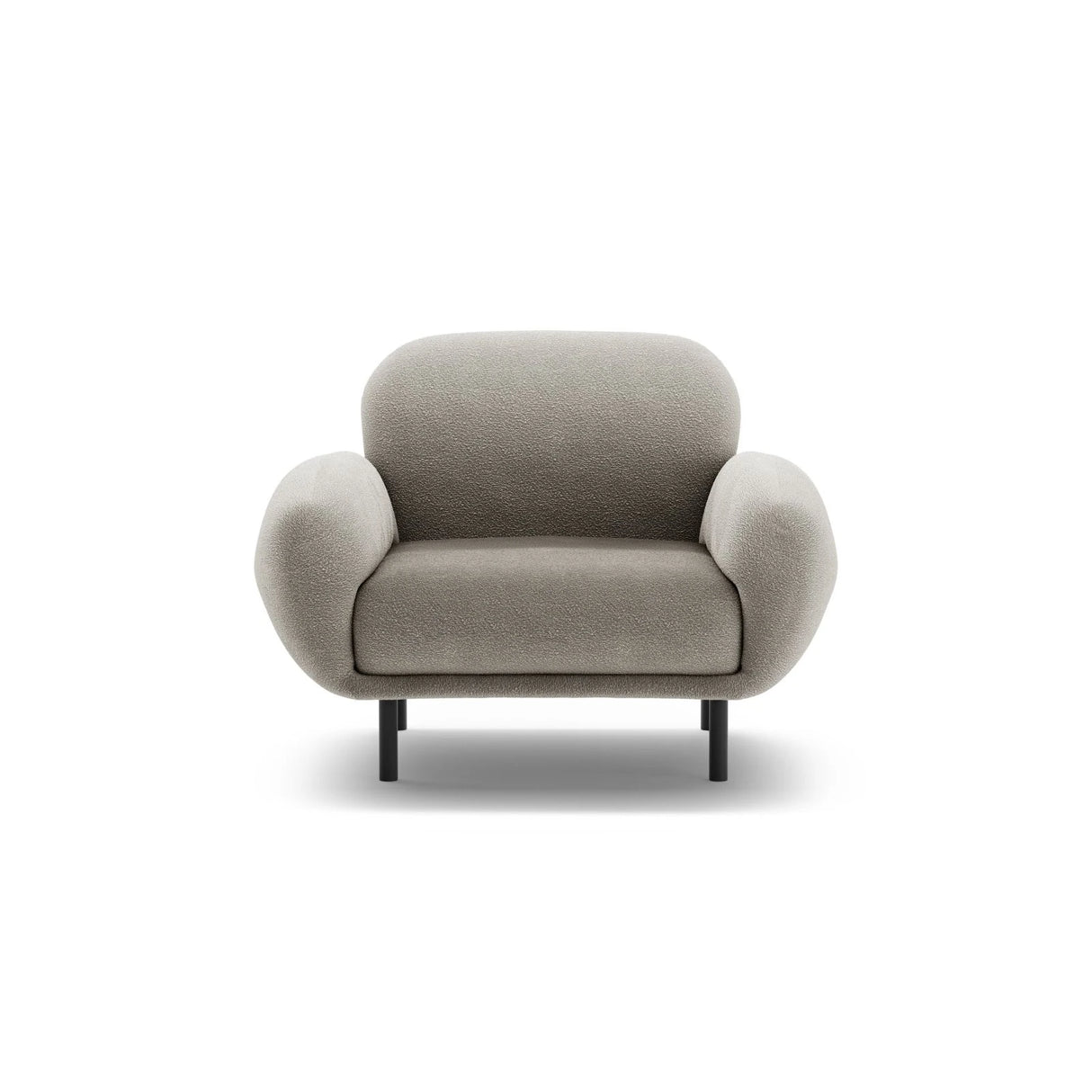 Poppy Sessel aus Boucle (Baloo 2084) in Grau, 90x72 cm – Bild 1