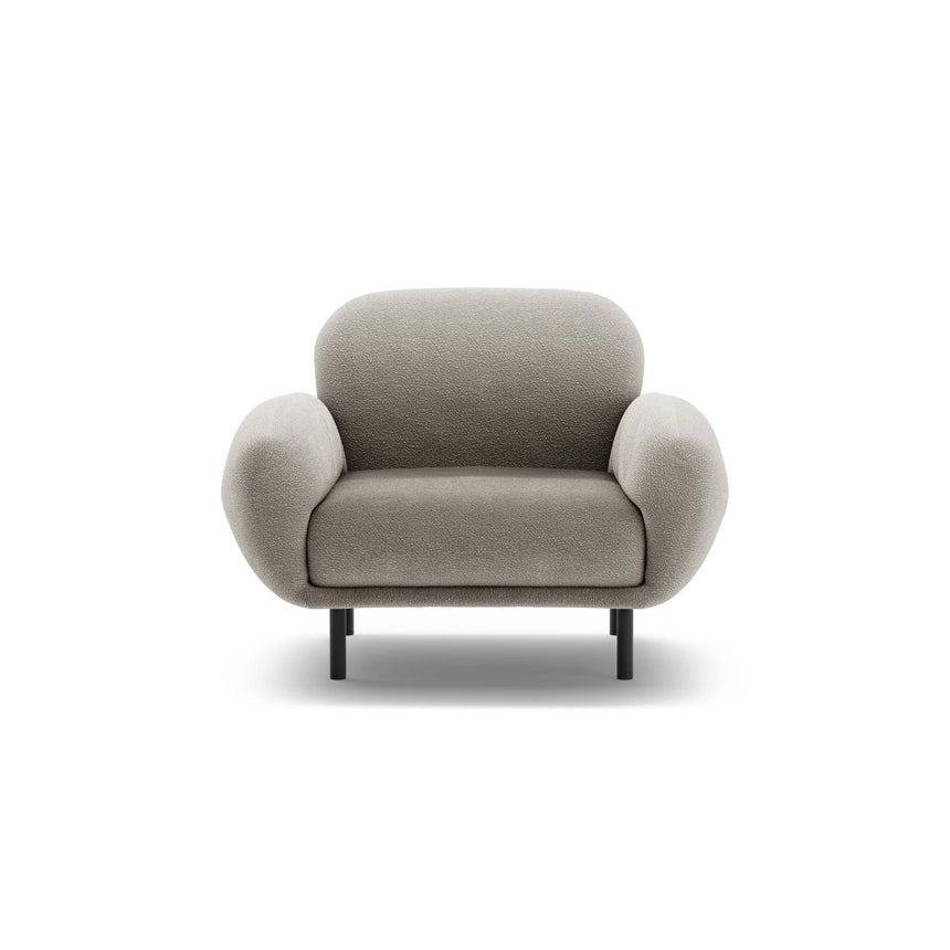 Poppy Sessel aus Boucle (Baloo 2084) in Grau, 90x72 cm – Bild 1