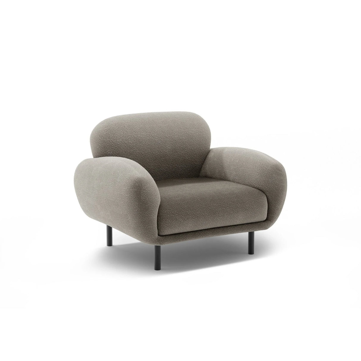 Poppy Sessel aus Boucle (Baloo 2084) in Grau, 90x72 cm – Bild 3