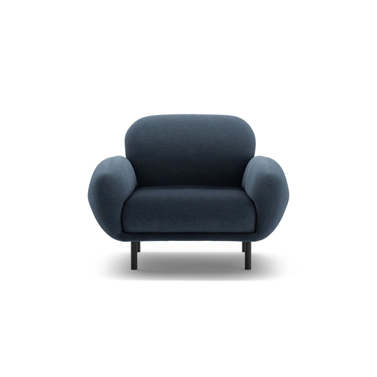 Poppy Sessel aus Boucle (Baloo 2088) in Dunkelblau, 90x72 cm – Bild 1