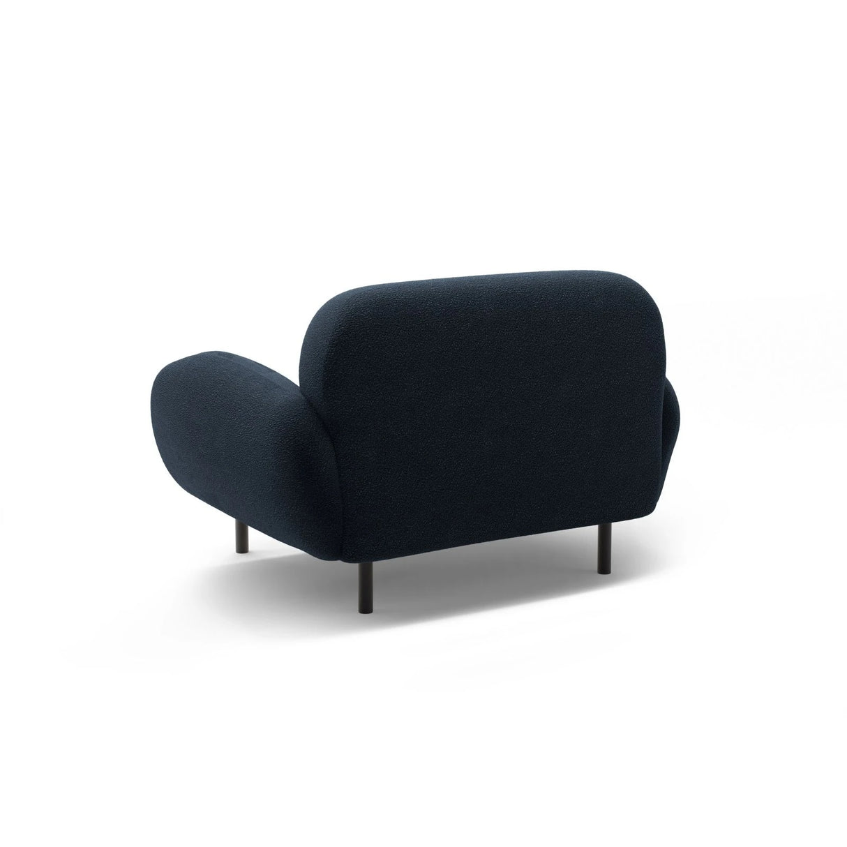 Poppy Sessel aus Boucle (Baloo 2088) in Dunkelblau, 90x72 cm – Bild 4