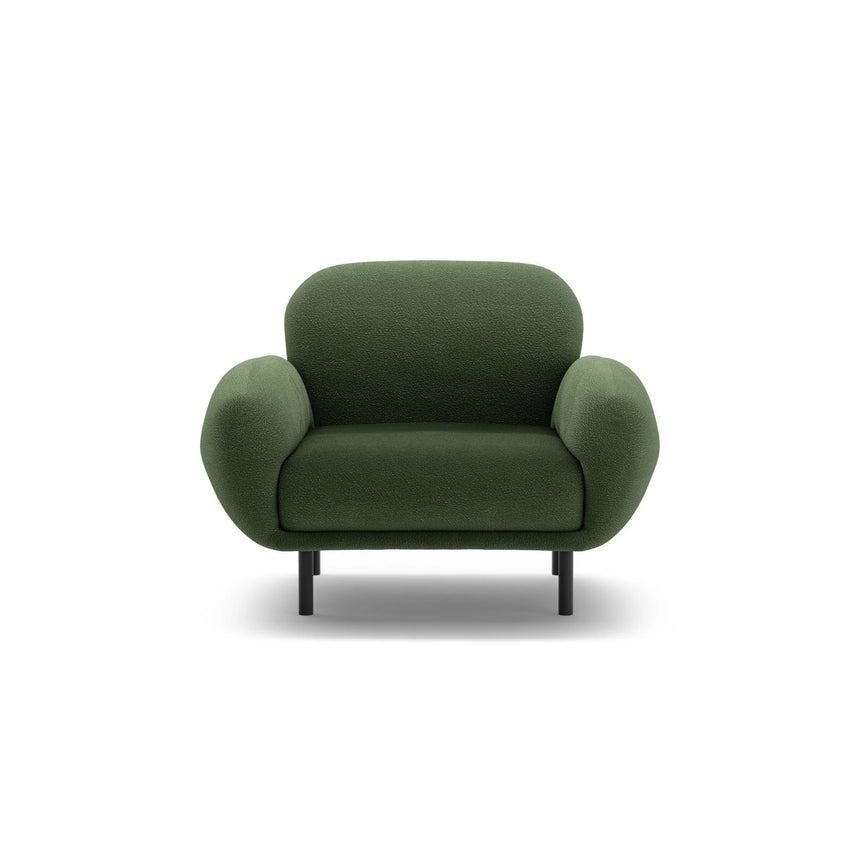 Poppy Sessel aus Boucle (Baloo 2089) in Grün, 90x72 cm – Bild 1