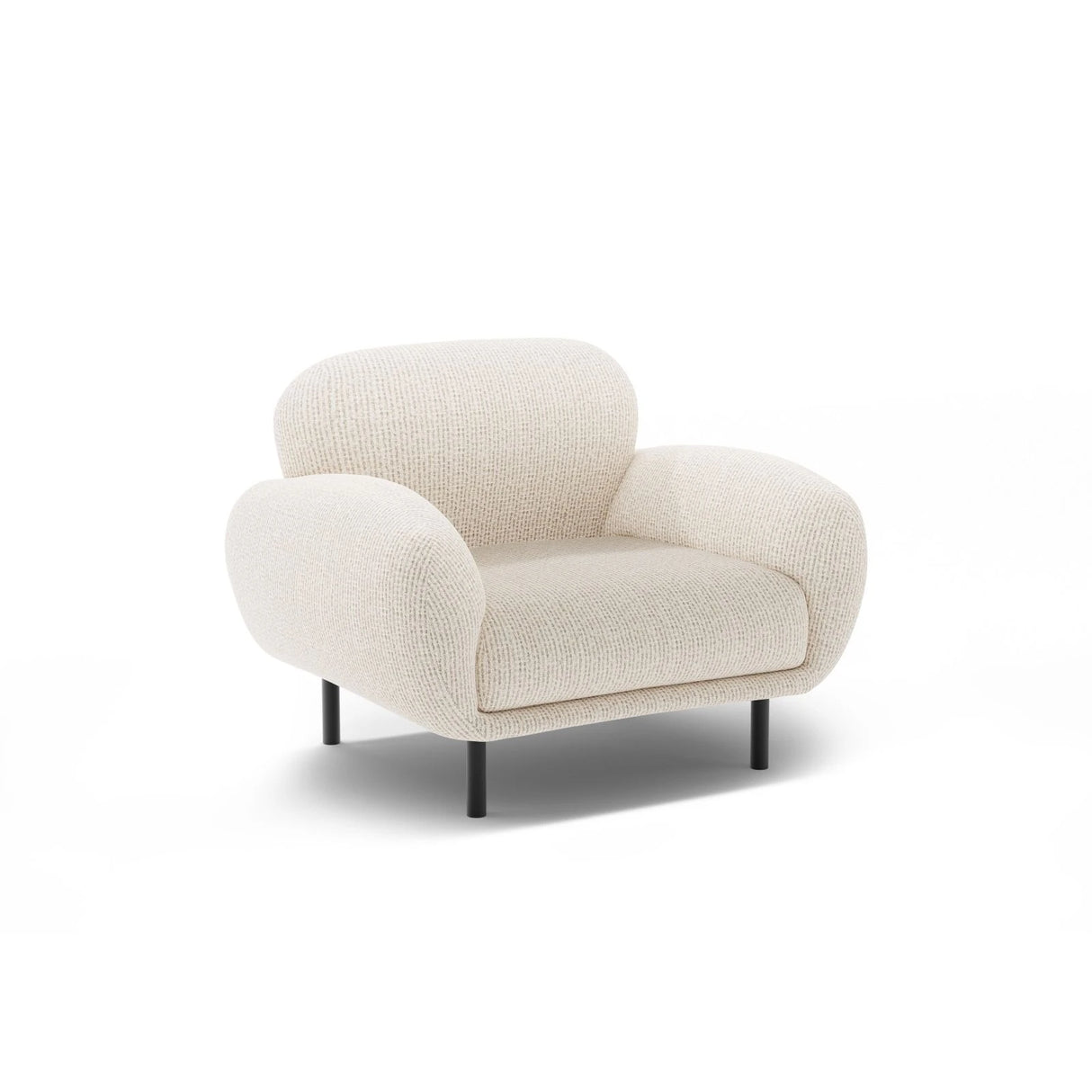 Poppy Sessel aus Chenille (SILENCIO 06) in Leichtes Beige, 90x72 cm – Bild 3