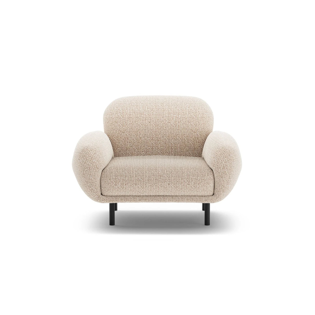 Poppy Sessel aus Chenille (SILENCIO 10) in Sand, 90x72 cm – Bild 1