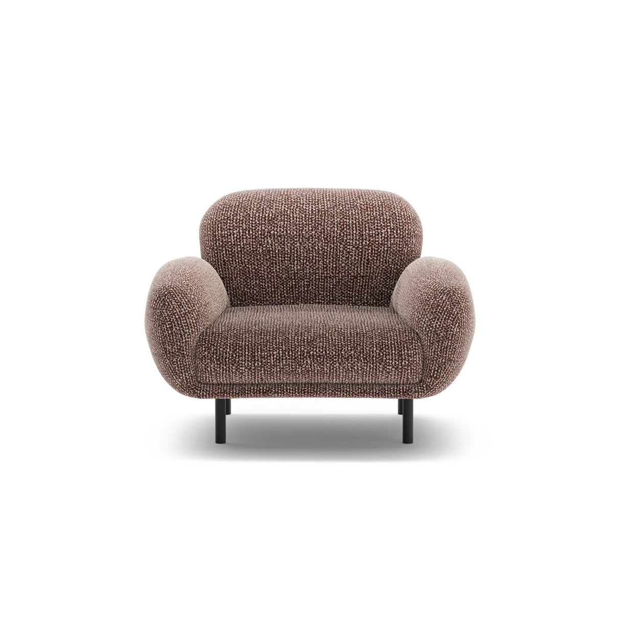 Poppy Sessel aus Chenille (SILENCIO 27) in Braun, 90x72 cm – Bild 1