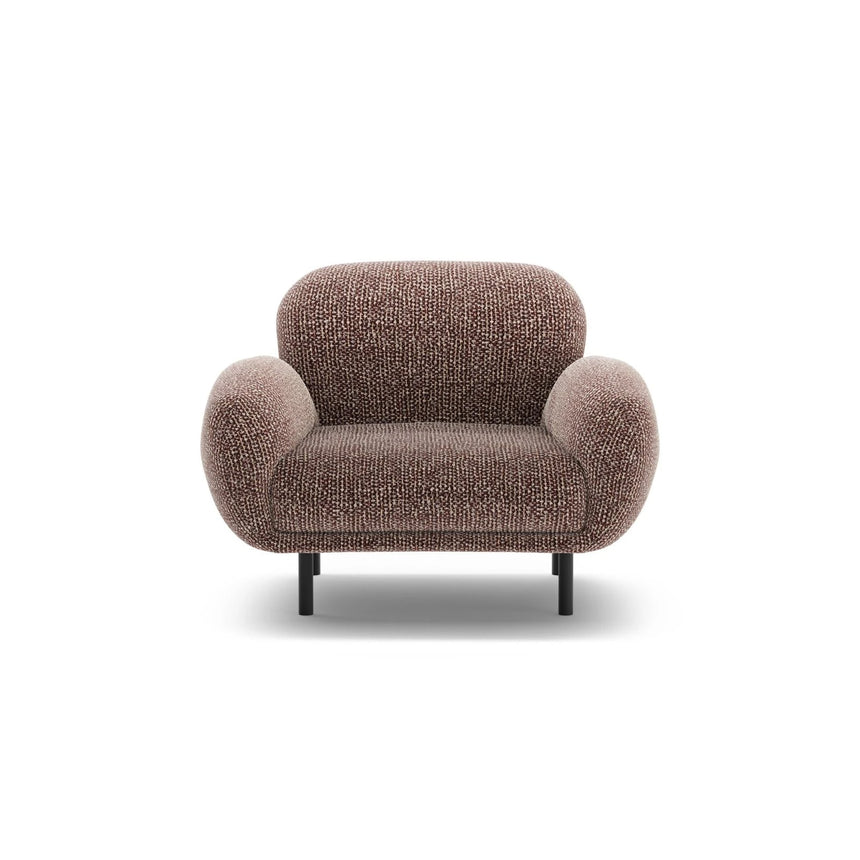 Poppy Sessel aus Chenille (SILENCIO 27) in Braun, 90x72 cm – Bild 1
