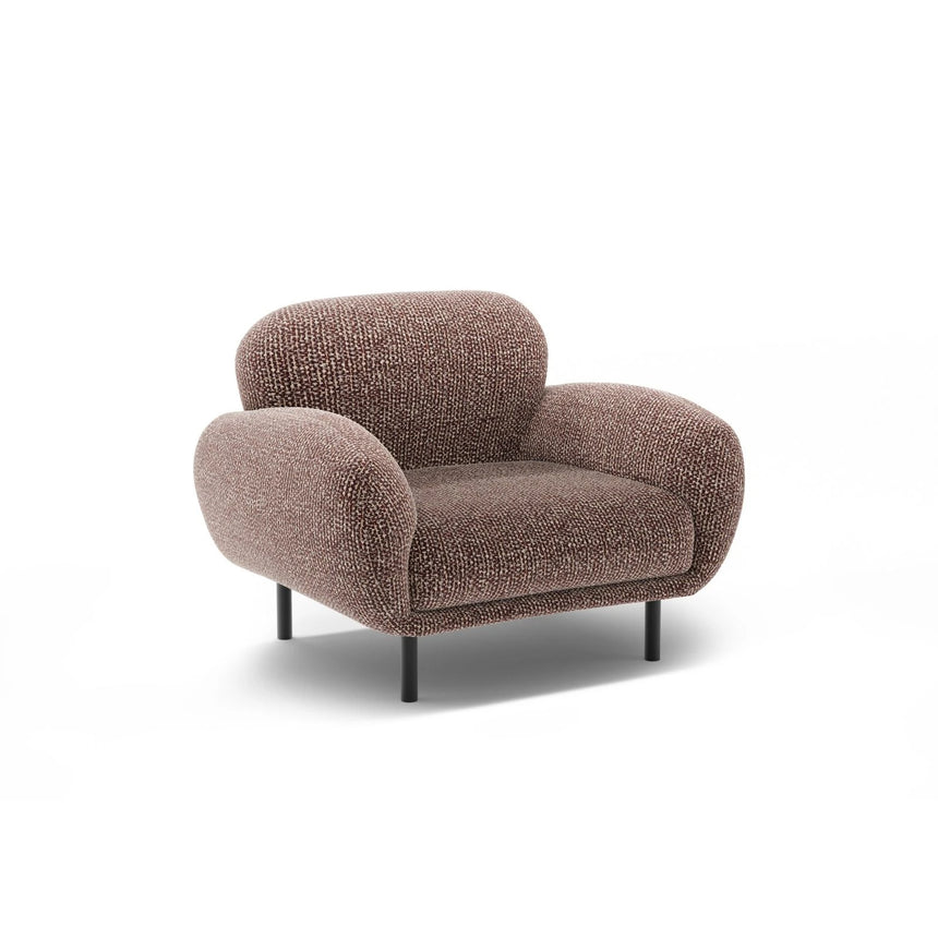 Poppy Sessel aus Chenille (SILENCIO 27) in Braun, 90x72 cm – Bild 3