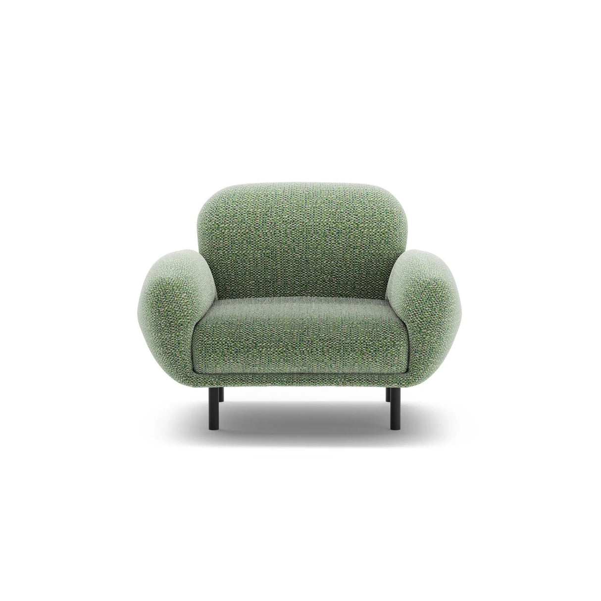 Poppy Sessel aus Chenille (SILENCIO 34) in Grün, 90x72 cm – Bild 1