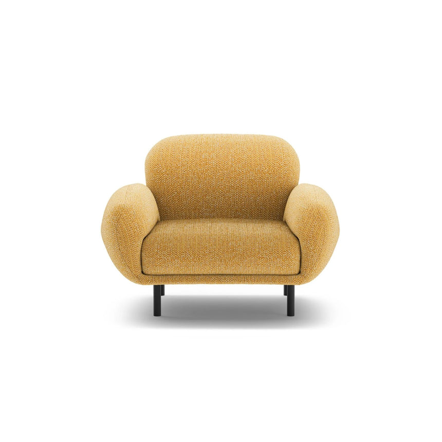Poppy Sessel aus Chenille (SILENCIO 53) in Senf, 90x72 cm – Bild 1