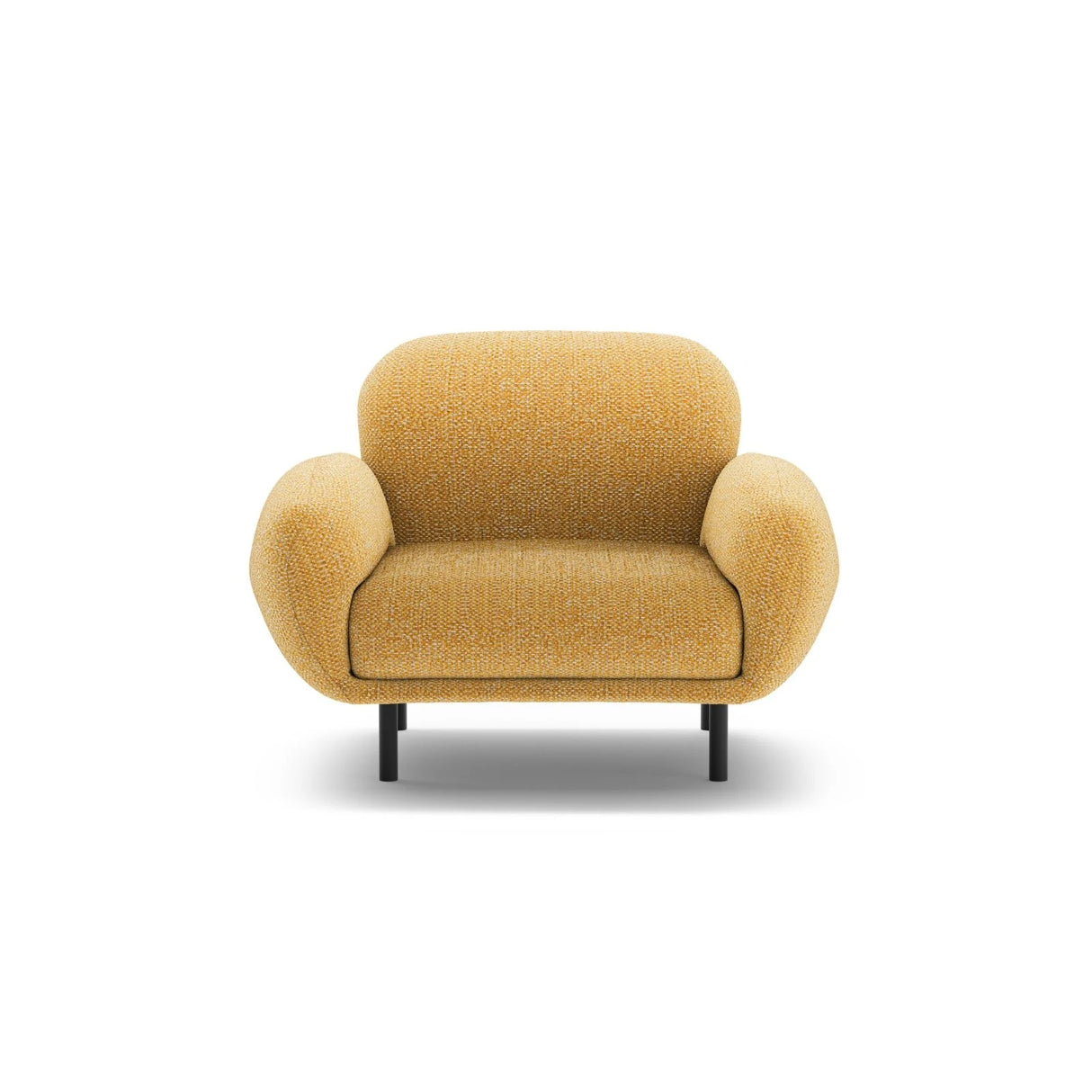 Poppy Sessel aus Chenille (SILENCIO 53) in Senf, 90x72 cm – Bild 1