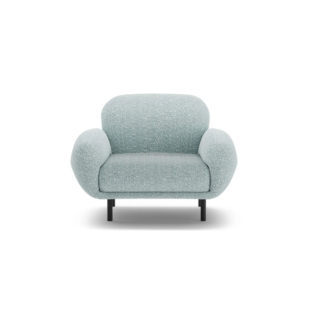 Poppy Sessel aus Chenille (SILENCIO 72) in Gedämpftes Blau, 90x72 cm – Bild 1