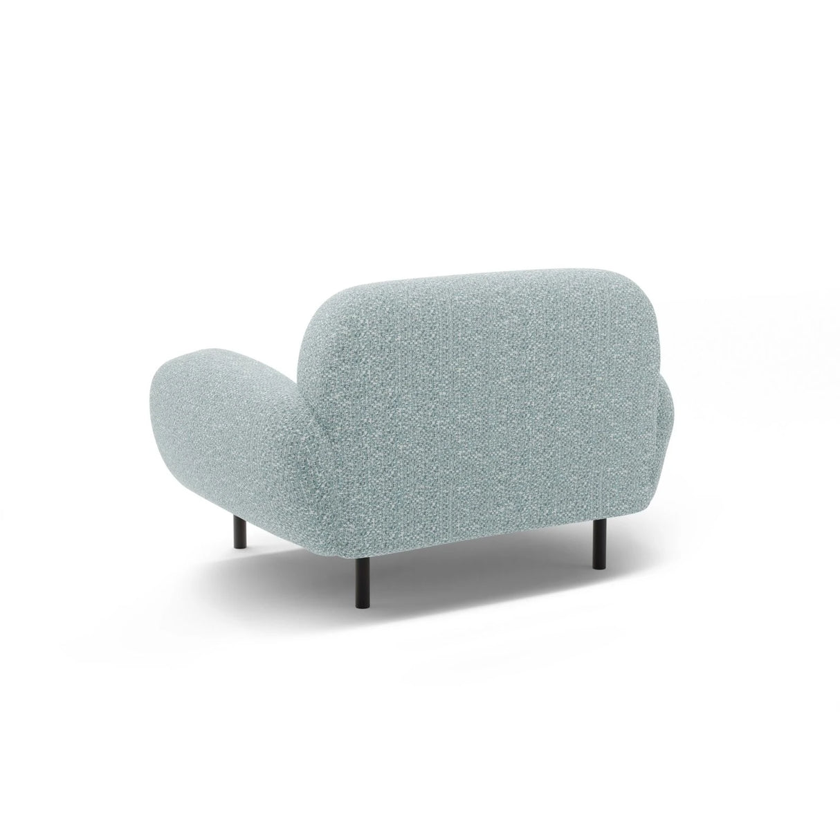 Poppy Sessel aus Chenille (SILENCIO 72) in Gedämpftes Blau, 90x72 cm – Bild 4