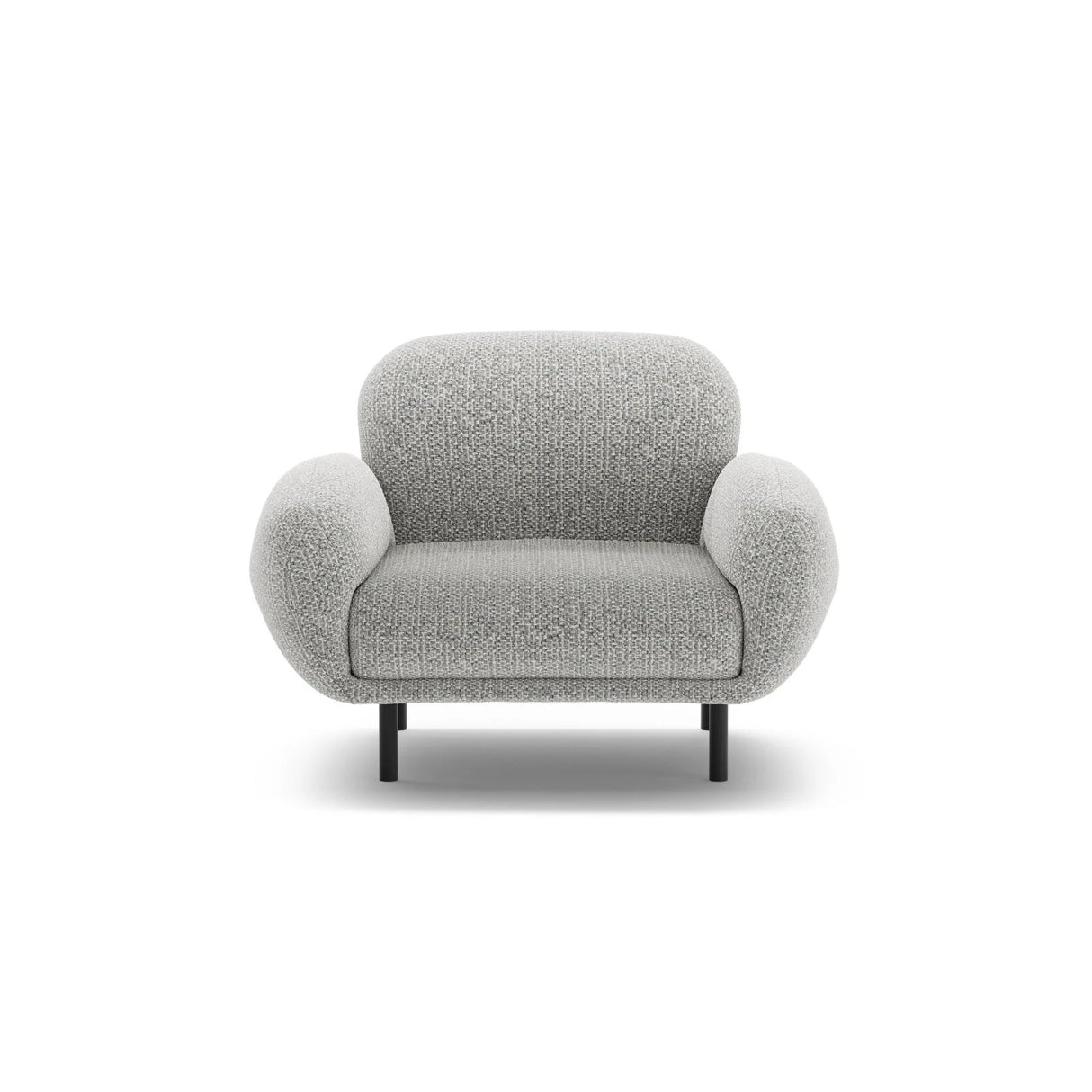 Poppy Sessel aus Chenille (SILENCIO 86) in Grau, 90x72 cm – Bild 1