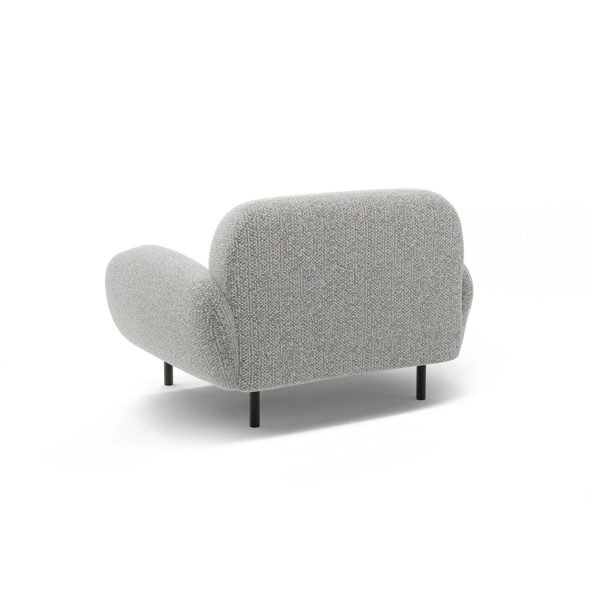 Poppy Sessel aus Chenille (SILENCIO 86) in Grau, 90x72 cm – Bild 4