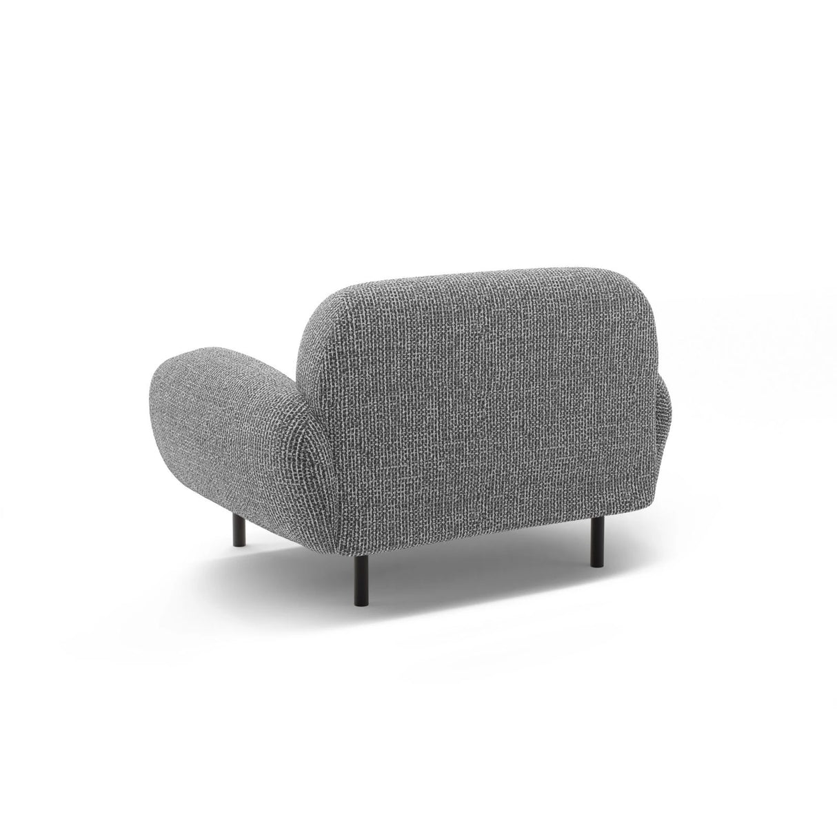 Poppy Sessel aus Chenille (SILENCIO 97) in Dunkelgrau, 90x72 cm – Bild 4