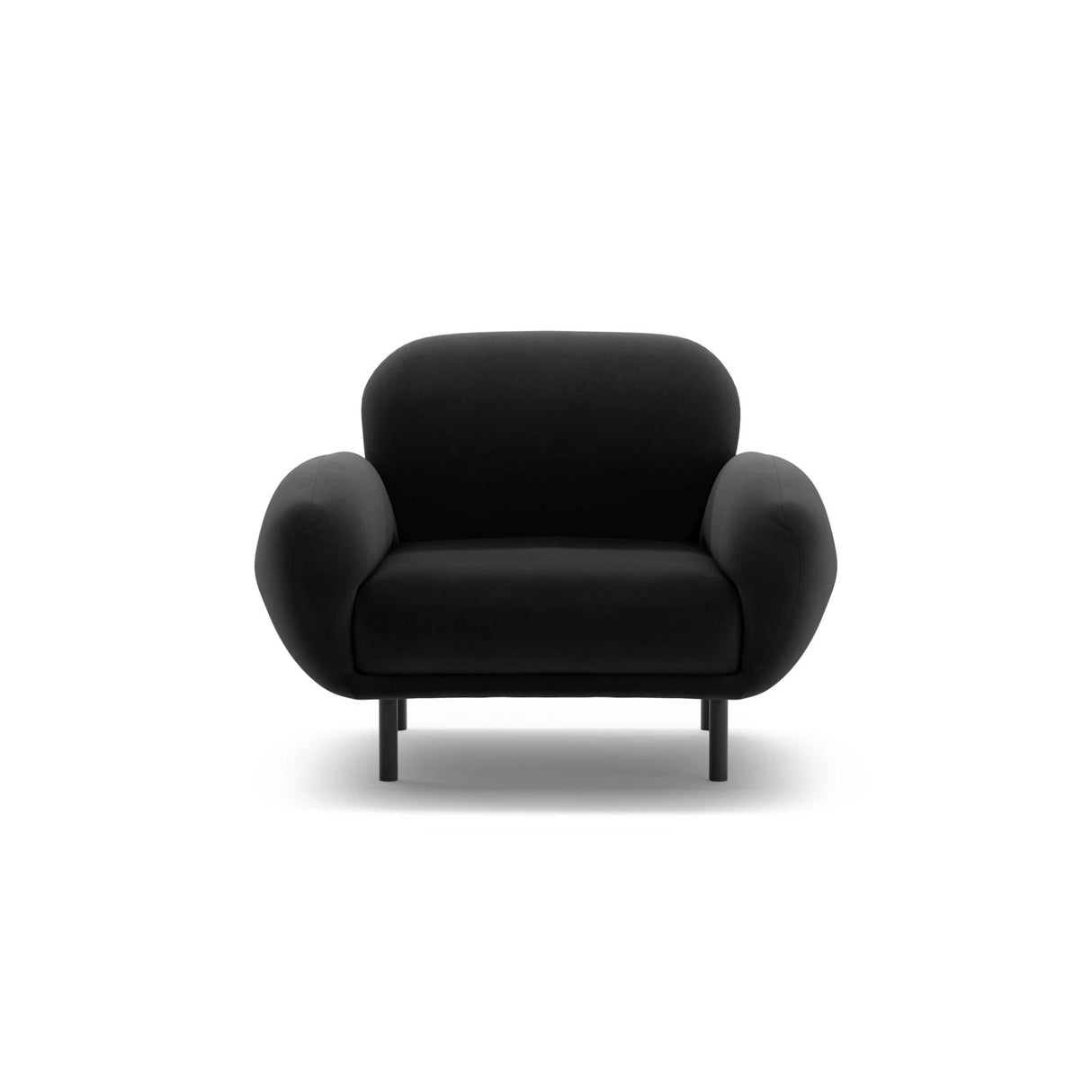 Poppy Sessel aus Samt (Casino Black) in Schwarz, 90x72 cm – Bild 1