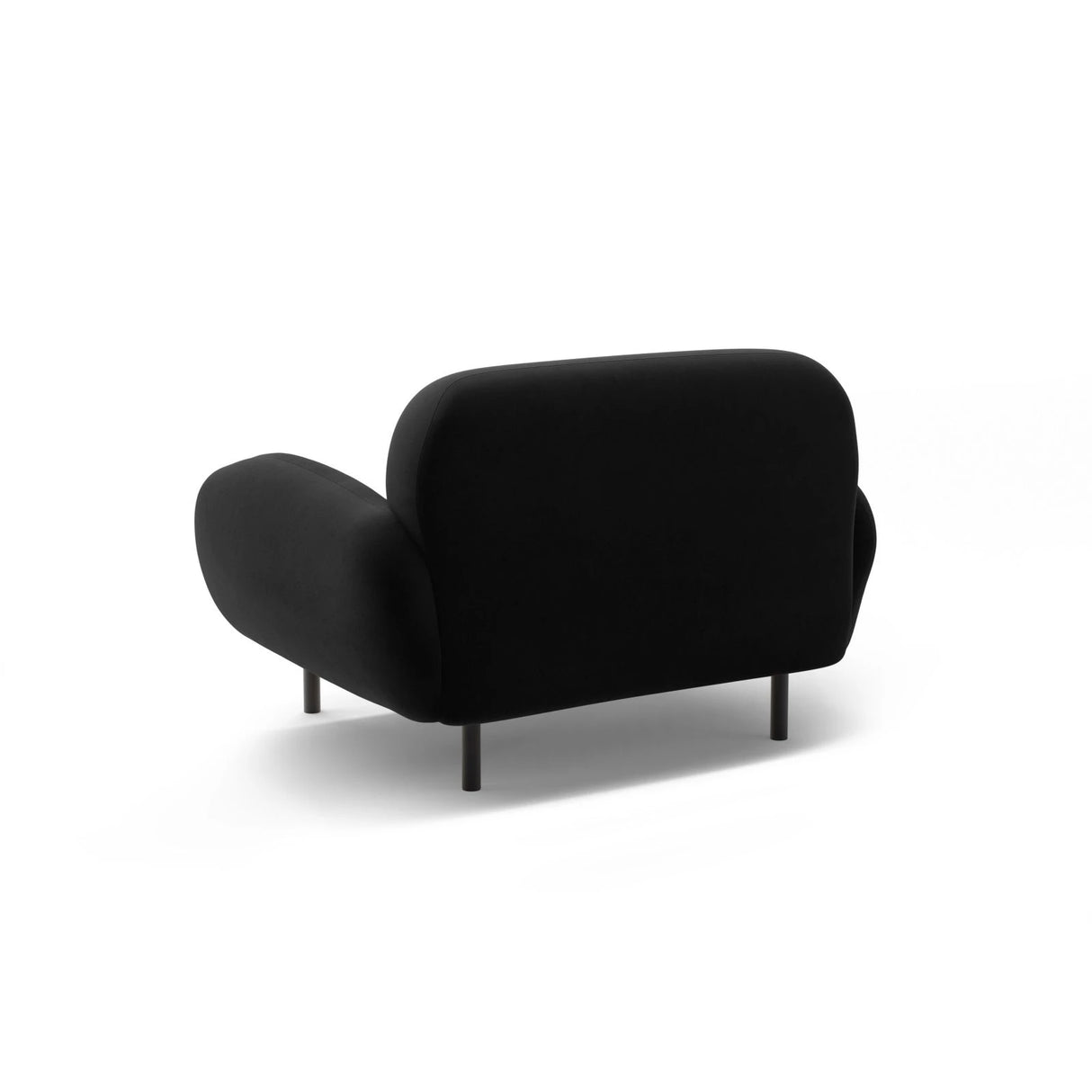 Poppy Sessel aus Samt (Casino Black) in Schwarz, 90x72 cm – Bild 4