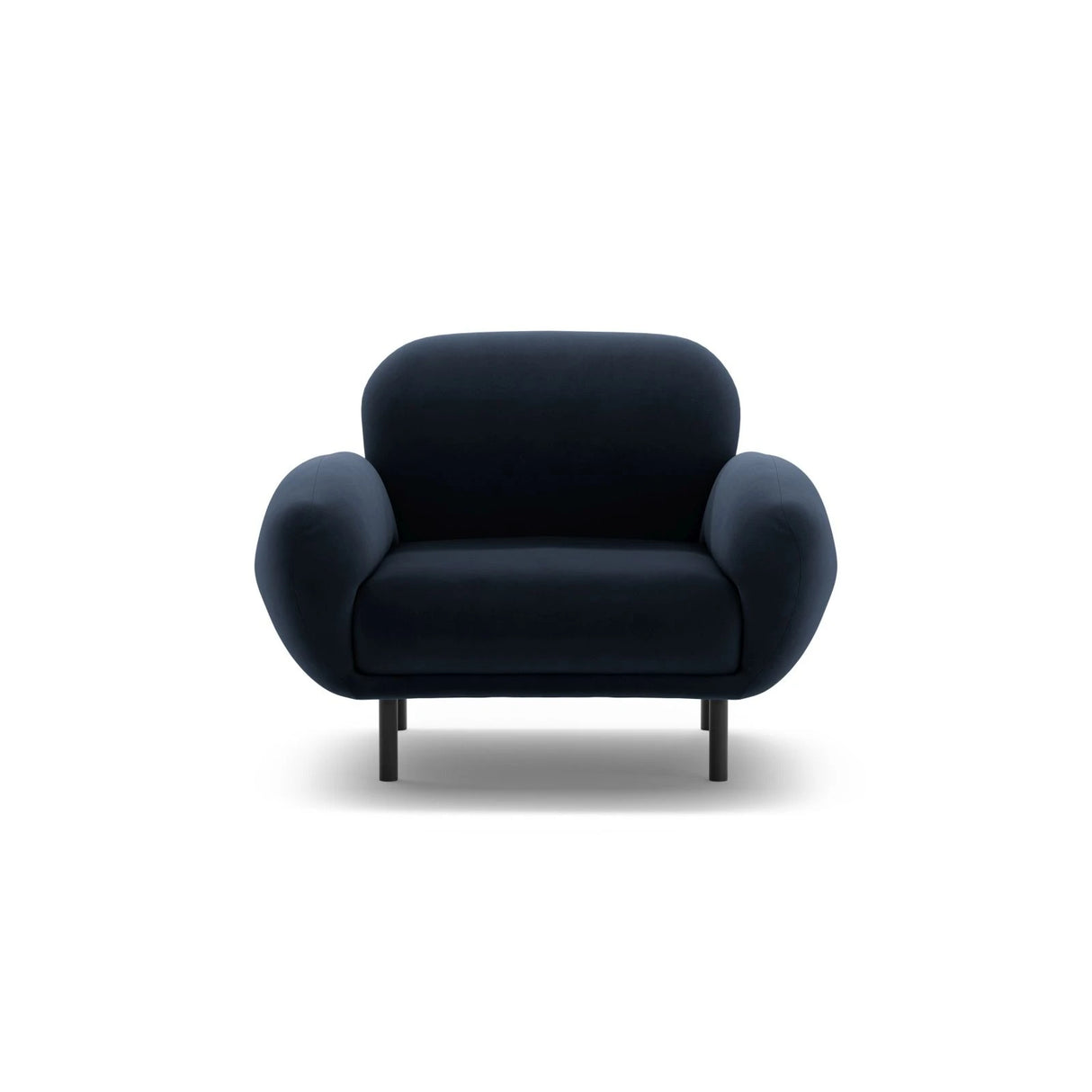 Poppy Sessel aus Samt (Casino Deep Blue) in Königsblau, 90x72 cm – Bild 1