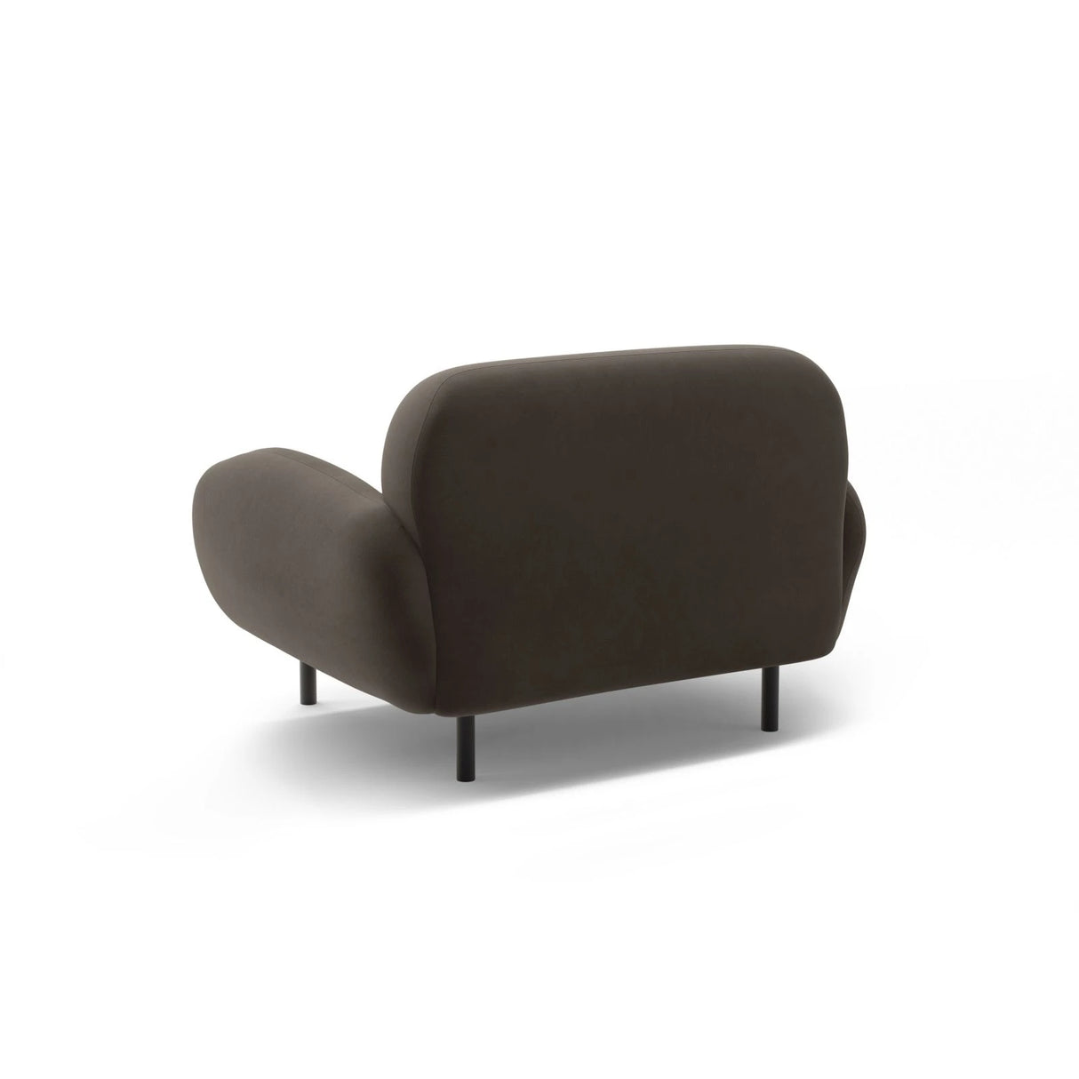 Poppy Sessel aus Samt (Casino Ebony) in Ebenholz, 90x72 cm – Bild 4