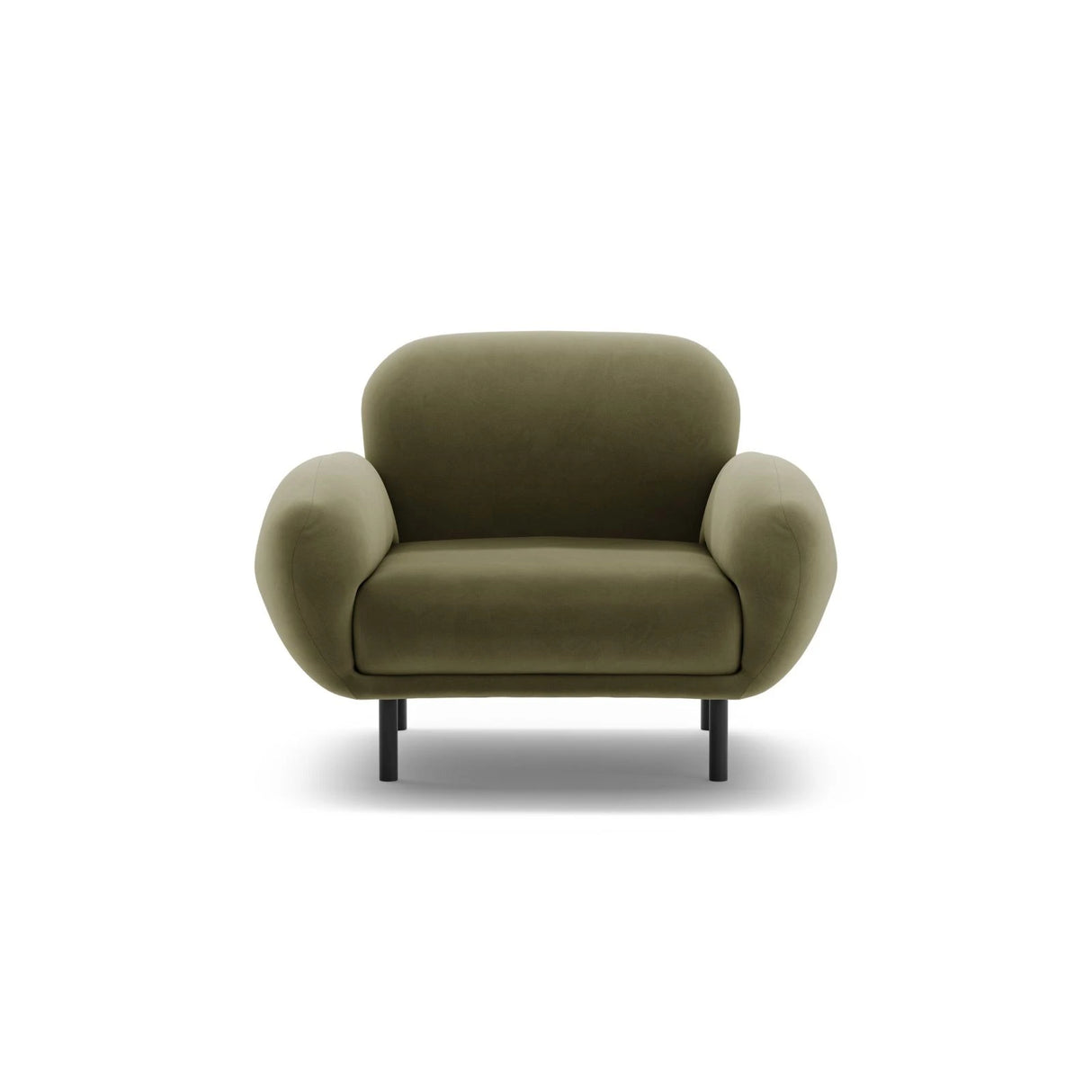 Poppy Sessel aus Samt (Casino Forest) in Hellgrün, 90x72 cm – Bild 1