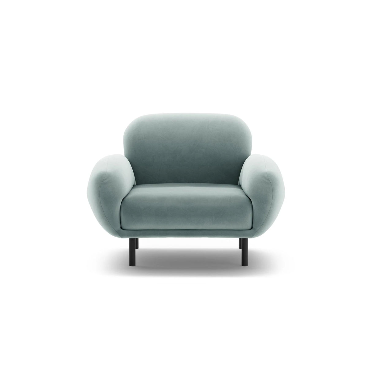 Poppy Sessel aus Samt (Casino Safira) in Hellblau, 90x72 cm – Bild 1