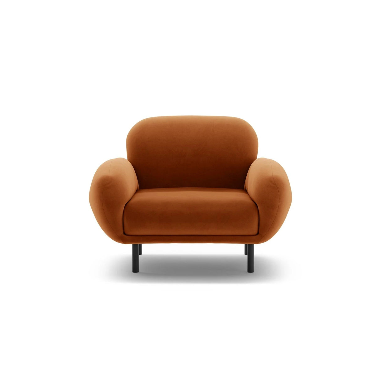 Poppy Sessel aus Samt (Casino Terracota) in Terrakotta, 90x72 cm – Bild 1