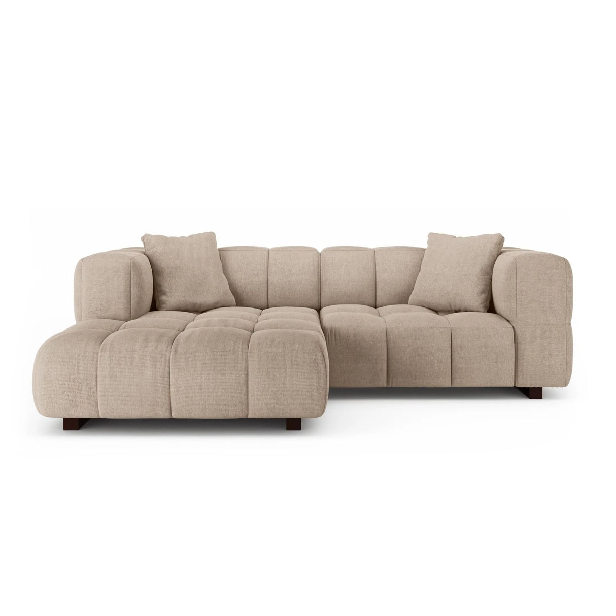 Puma 3-Sitzer Ecksofa Links mit Schlaffunktion, aus Samt oder Strukturstoff, 260x164 cm – Bild 1
